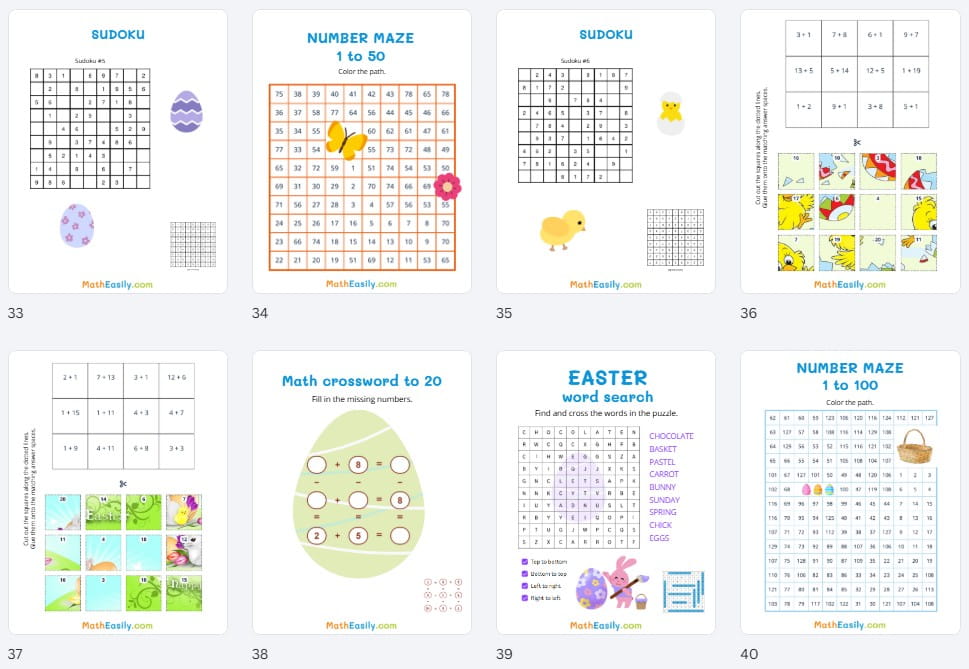 printable Easter Activity Books PDF