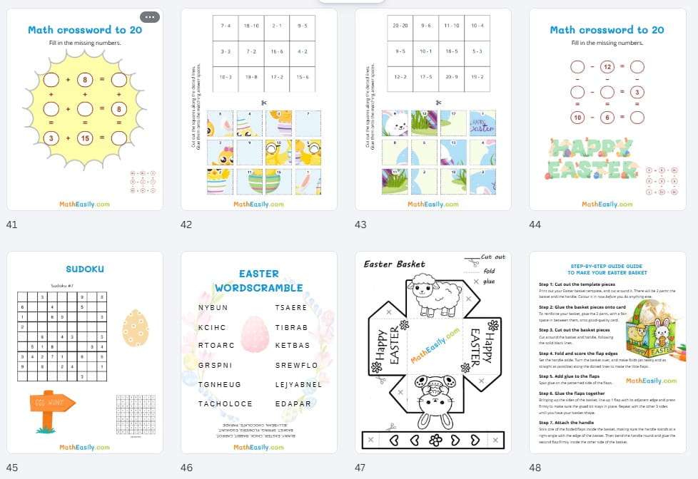 printable Easter Activity Books PDF