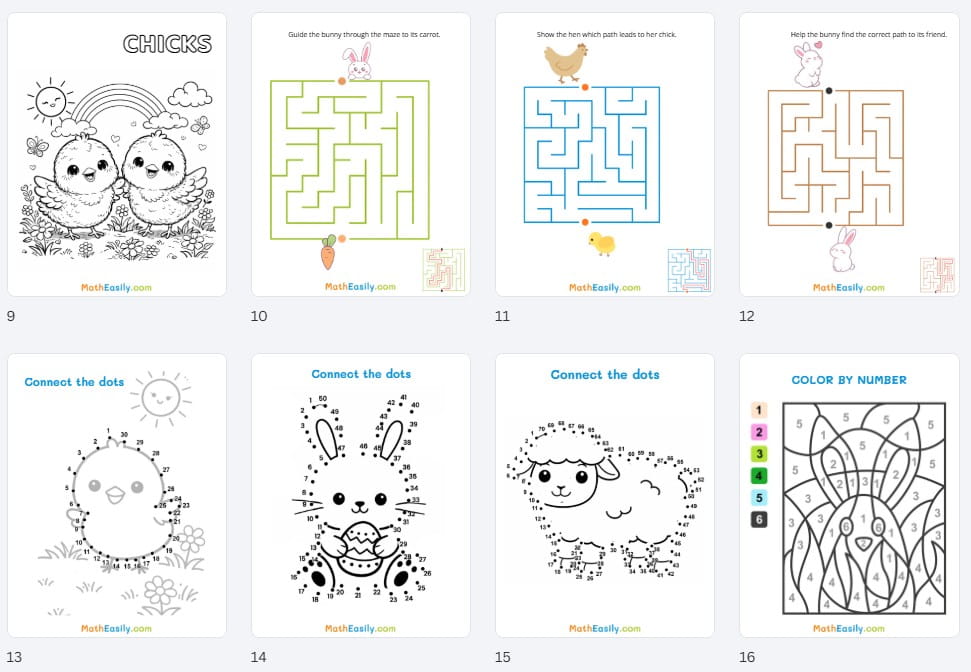 printable Easter Activity Books PDF