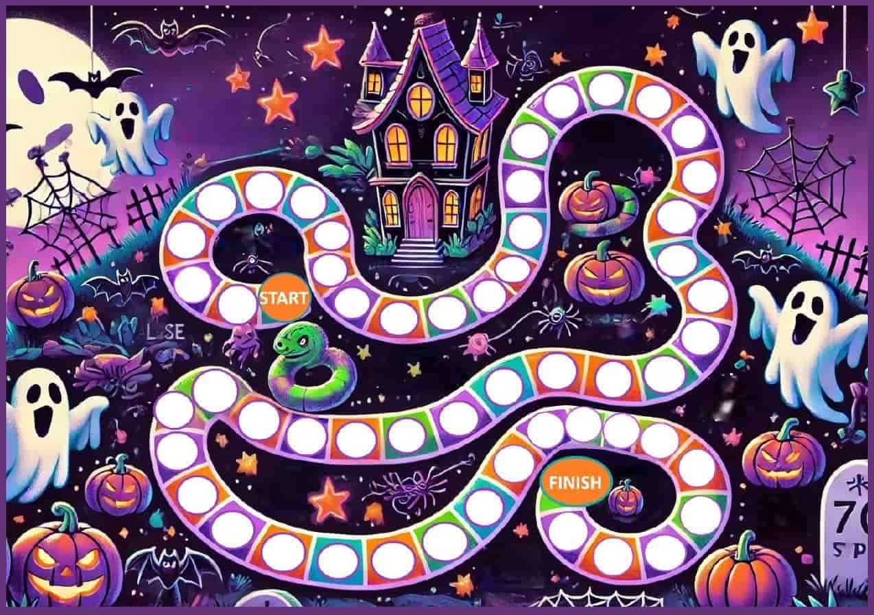 Free Printable Halloween Board Games PDF. Halloween themed board games for adults. Halloween party board games. printable board games for Halloween.