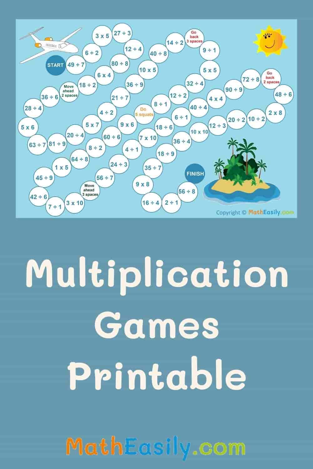multiplication and division board games to print. Multiplication printable games ideas. 
   Free Printable Multiplication Board Games PDF. homemade multiplication board games printable. DIY multiplication games PDF