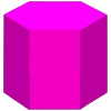 A hexagonal prism: 3D shapes online games