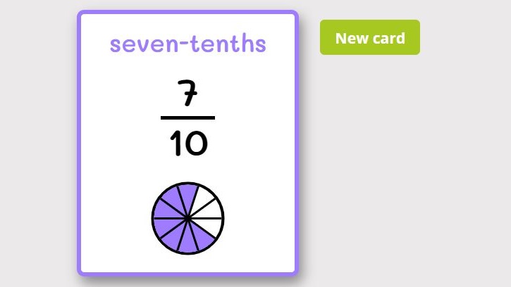 FREE Fraction Flash Cards ONLINE.