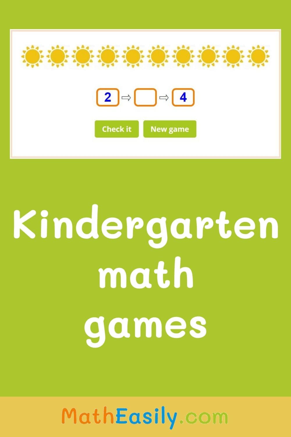 online math games for kindergarten