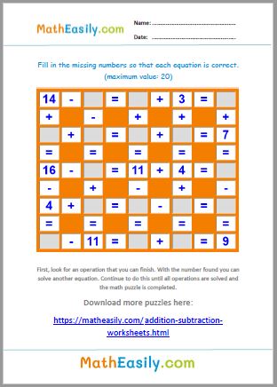 addition and subtraction worksheets grade 1: math worksheets for first graders free