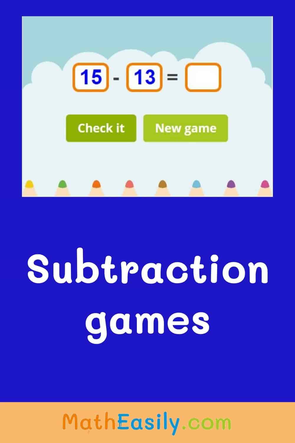 Subtraction with pictures up to 20. Subtraction within 20 games. Subtraction using pictures for Grade 1