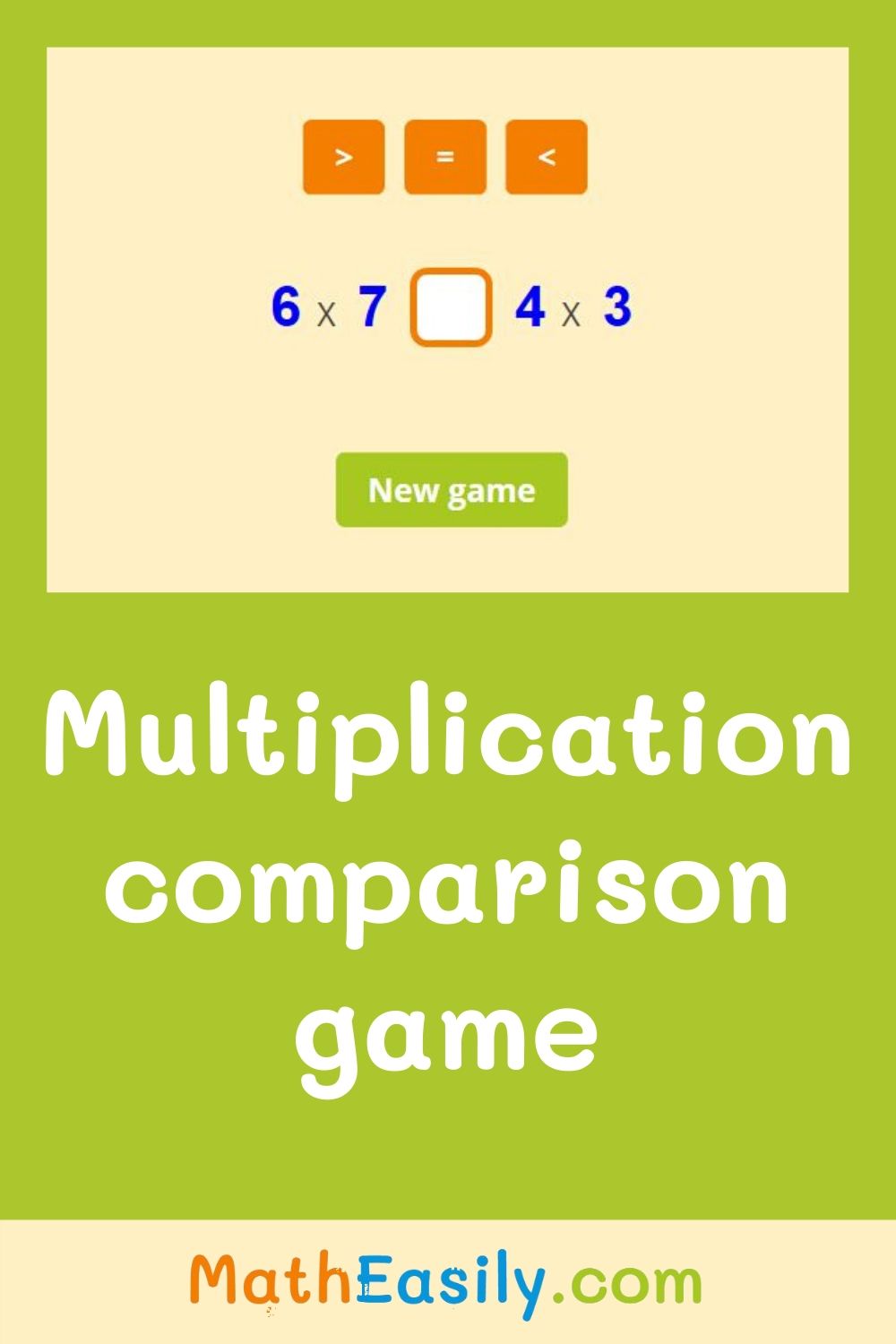 Multiplication Comparisons Within 100 With Answers