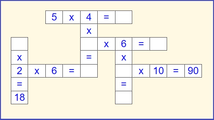 Free Printable Multiplication Crossword Puzzles