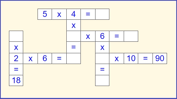 Multiplication Crossword Puzzle Printable Online