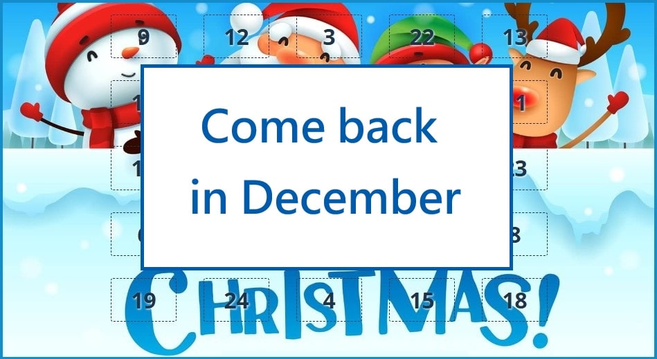 free online Christmas countdown for kids. Christmas Advent Calendar online.