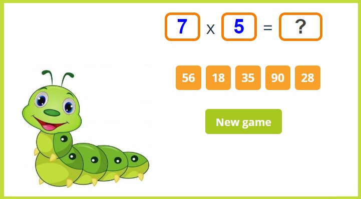 Single digit multiplication game