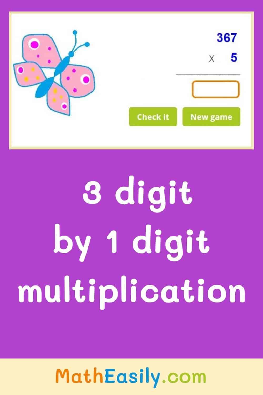 3 Digit By 1 Digit Multiplication Games And Worksheets