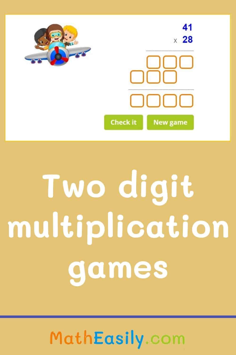 2 Digit By 2 Digit Multiplication Games And Worksheets