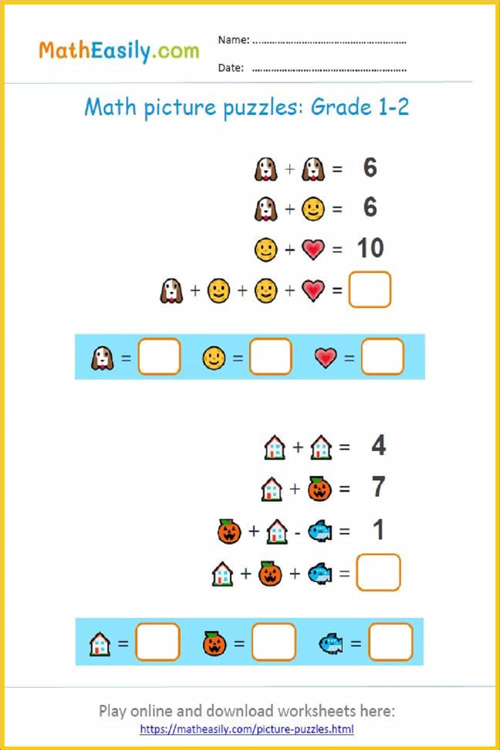 Can you solve the emojis puzzle Maths puzzles, Picture puzzles, Math pictures