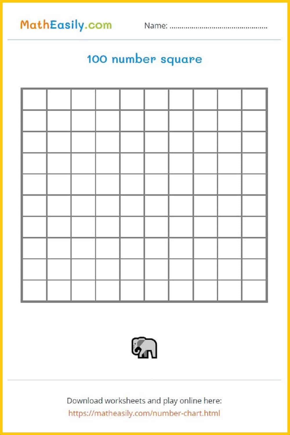 Interactive Hundreds Chart PRINTABLE Games