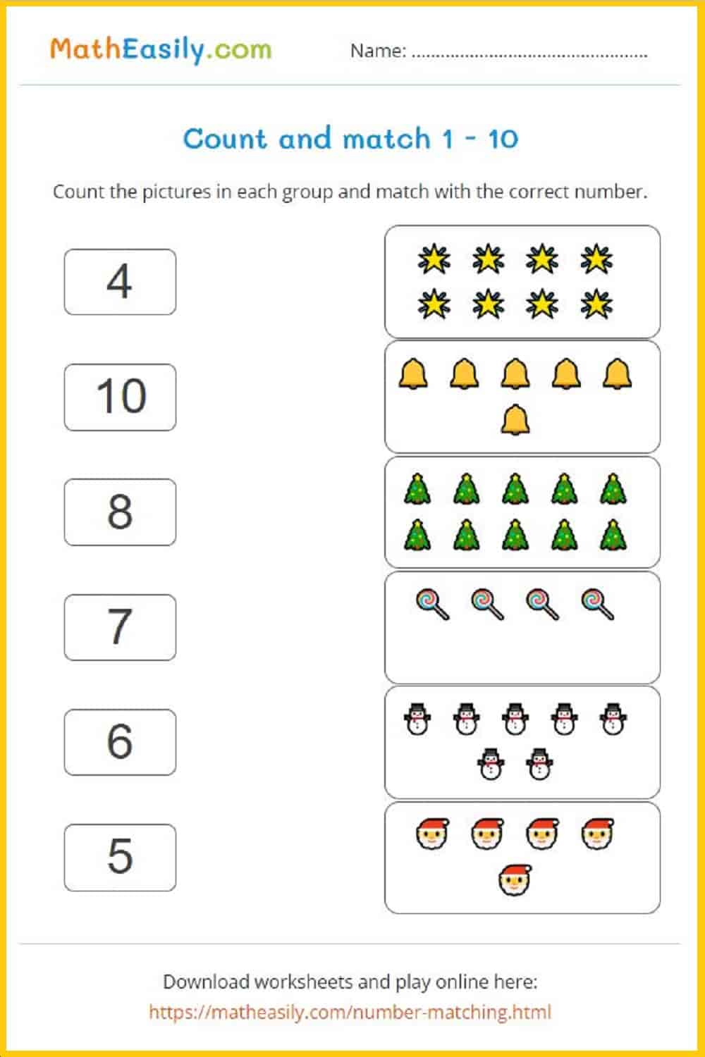 Christmas matching games - Online & free