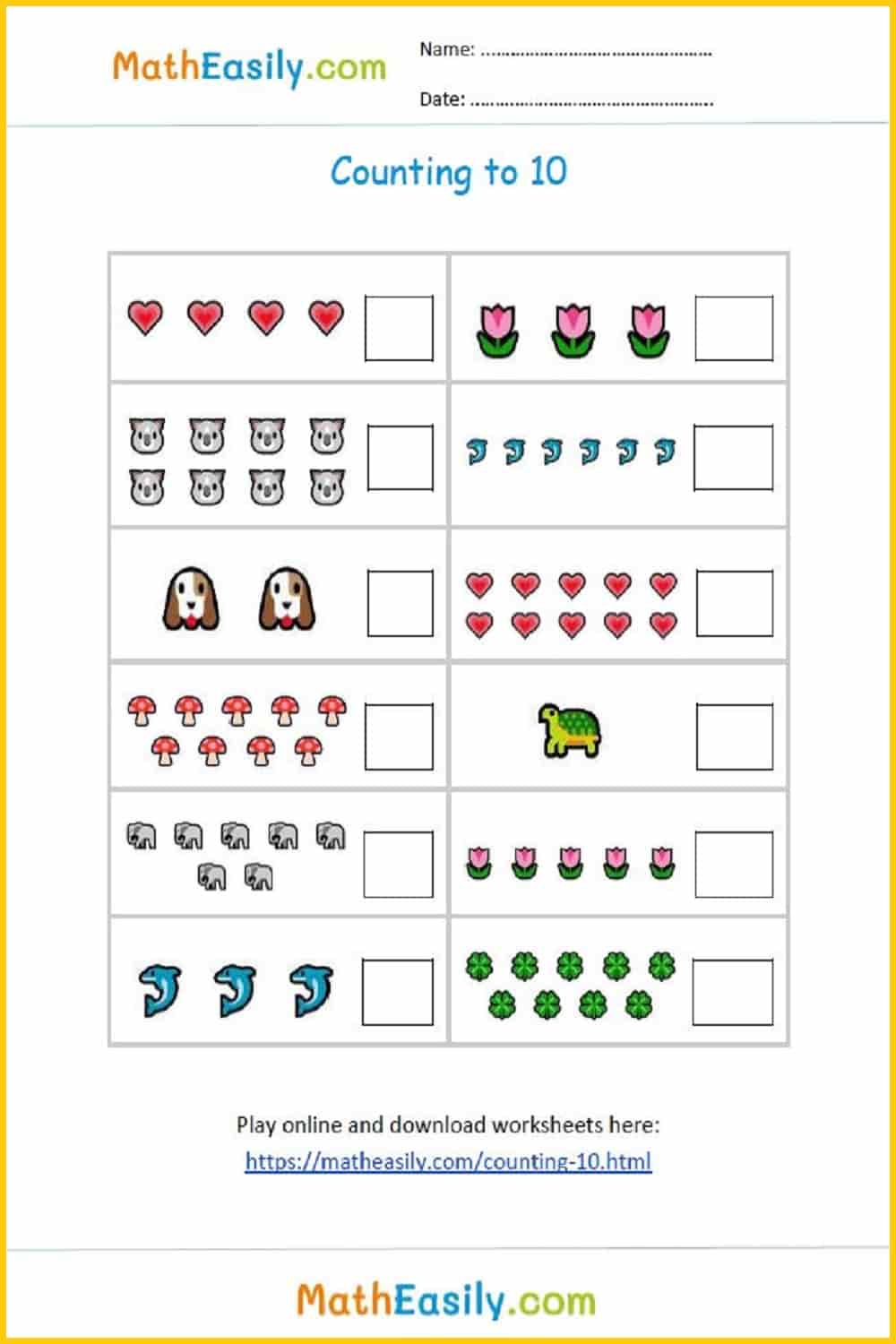 Maths Worksheets For Kindergarten