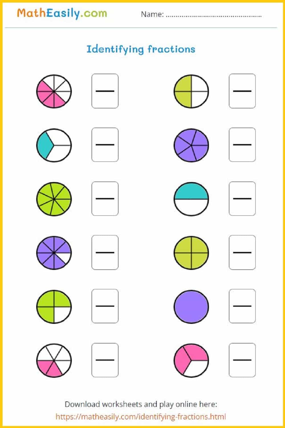 identifying-fractions-games-worksheets