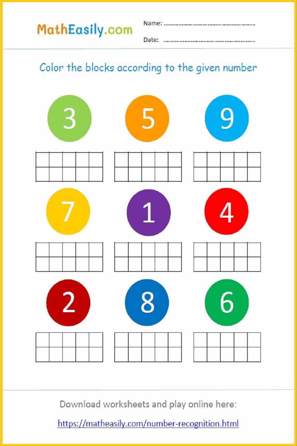 Number Identification Check In Worksheet Education Com Number Recognition Worksheets