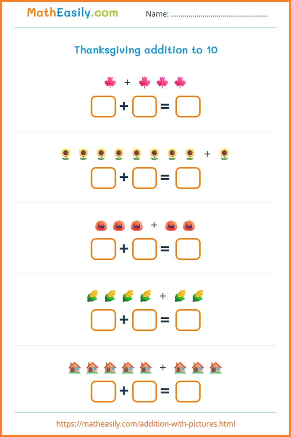 Free math worksheets for Thanksgiving pdf.